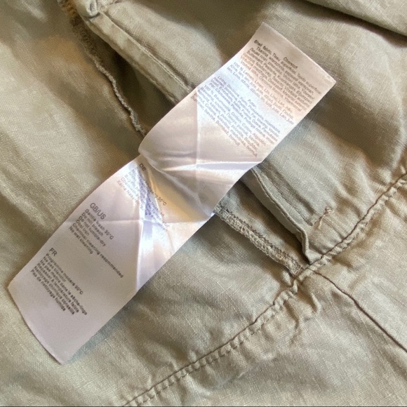 Olsen 100% linen asymmetrical zip up jacket xs - Picture 11 of 12